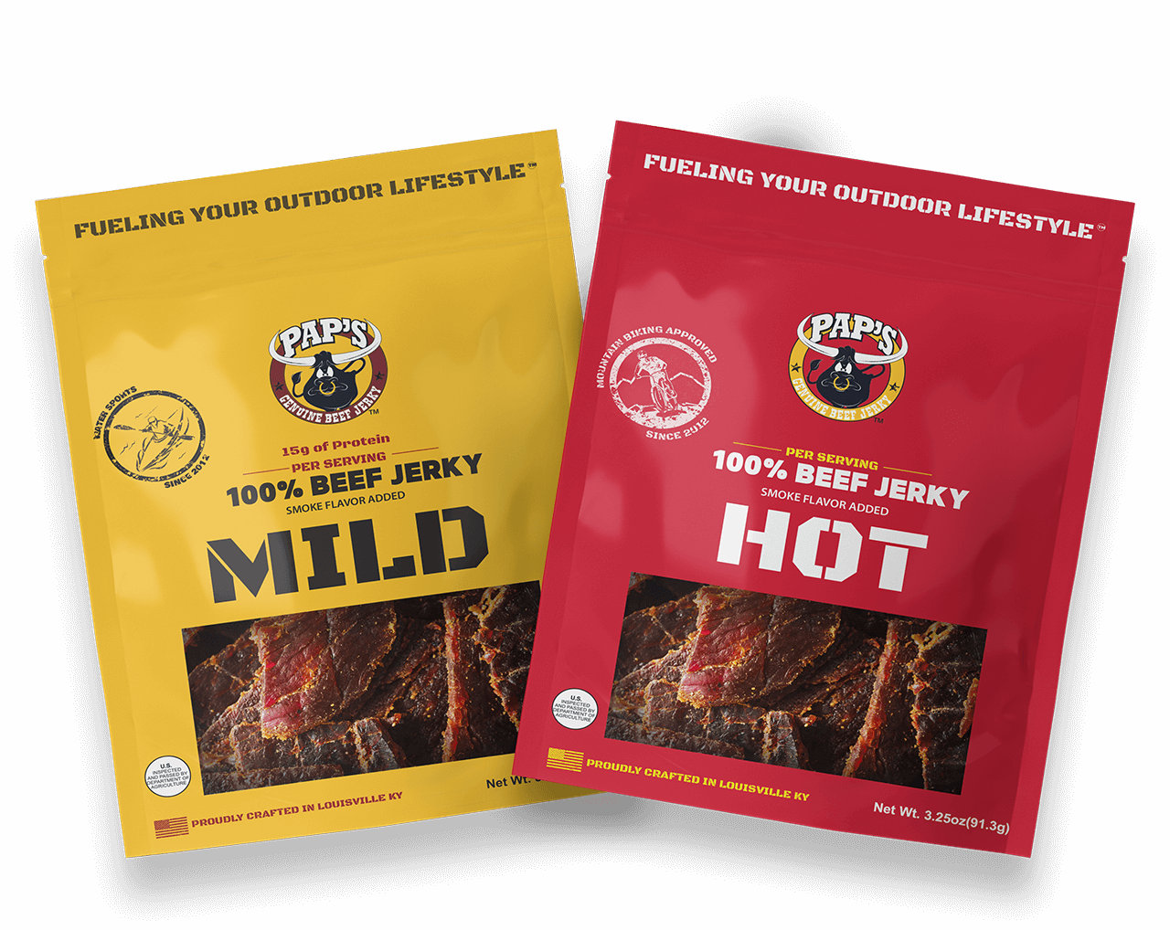 Hikers enjoying Pap's Jerky